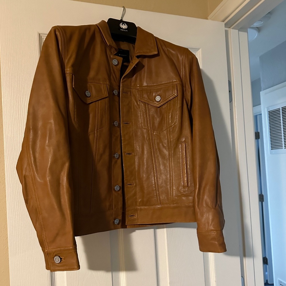 Lucky Brand Leather Jacket size Large